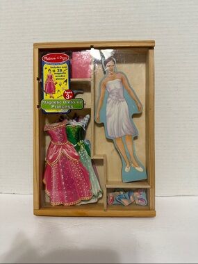 Melissa & Doug Wooden Magnetic Dress-Up Princess Set